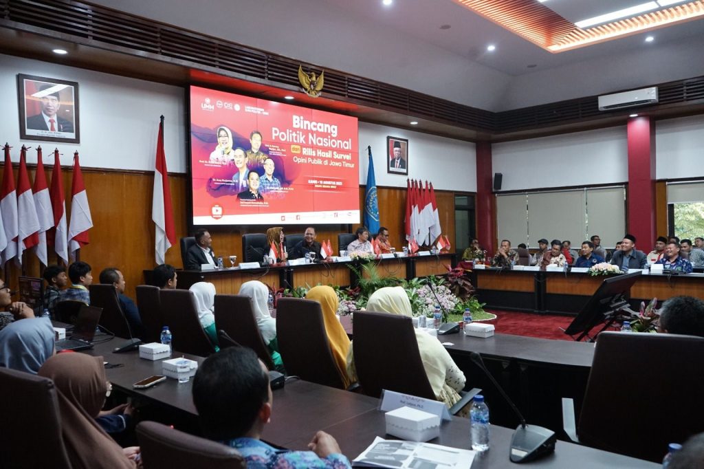 Hasil survei Opini Publik di Jawa Timur 2023. (Foto: Ist/politikamalang)