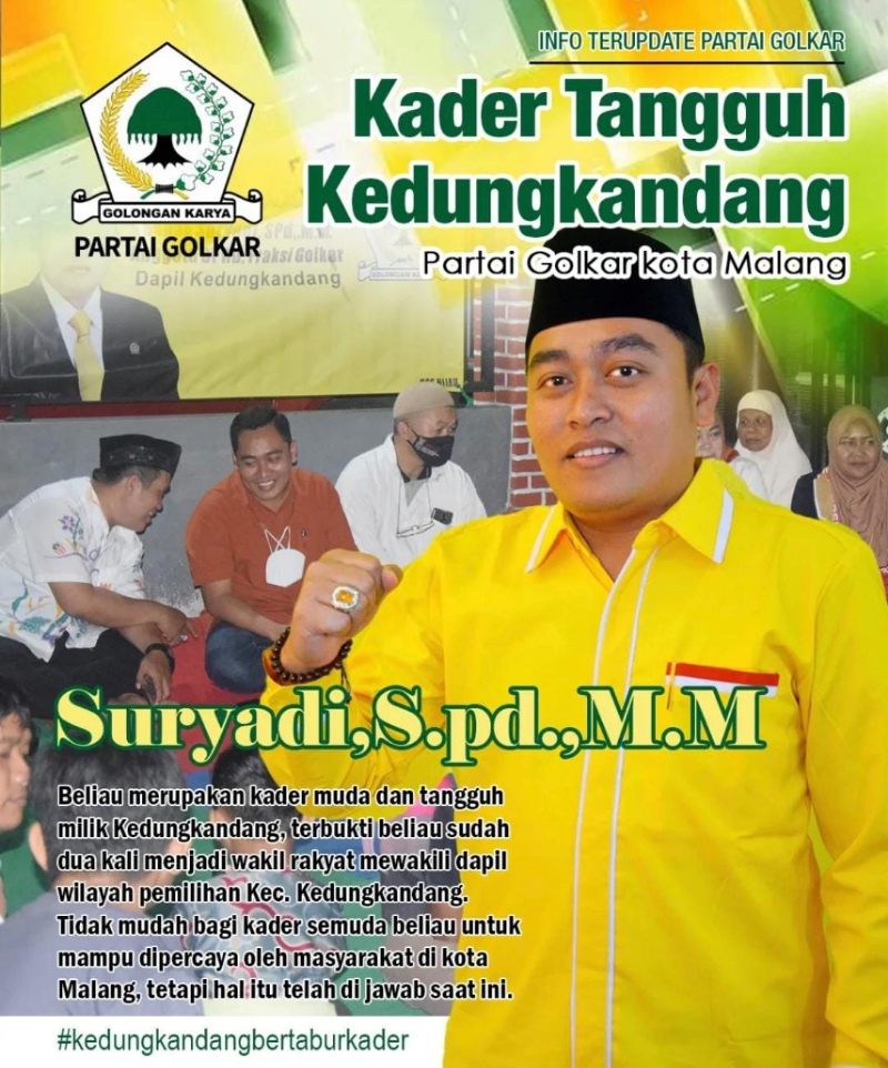 Dekat dengan Rakyat, Suryadi Sosok Potensial di Musda DPD Golkar Kota Malang